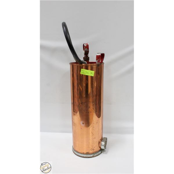 VINTAGE COPPER FIRE EXTINGUISHER