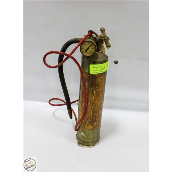 VINTAGE BRASS FIRE EXTINGUISHER (SMALL)