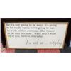 Image 1 : 25 X 47 "YOU AND ME EVERYDAY" WOODEN WALL ART