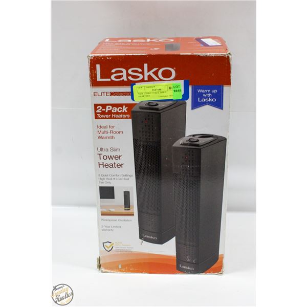 NEW LASKO 2 PACK TOWE HEARTERS