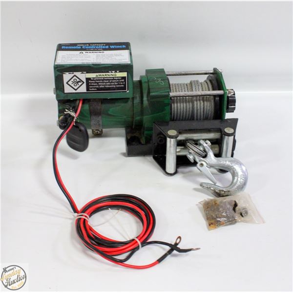 REMOTE CONTROLLED WINCH 3000LB CAPACITY 1.1HP/