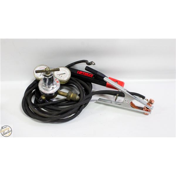 LINCOLN MAGNUM WELDING ELECTRODE HOLDER & GROUND-