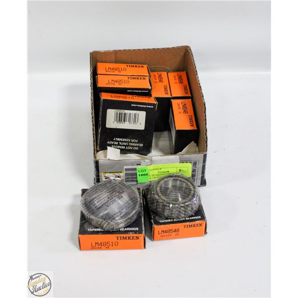 TIMKEN BEARINGS TAPERED LM48548/LM4850 QTY 4/EA.