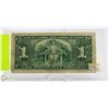 Image 2 : 1937 $1 GORDON TOEWS ONE DOLLAR BILL W/L9366767