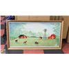 Image 1 : FRAMED FARM PAINTING SIGNED WITT. KITT 29" X 53"