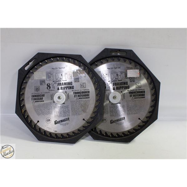 2 NEW GRIPMASTER 8 1/4" FRAMING & RIPPING