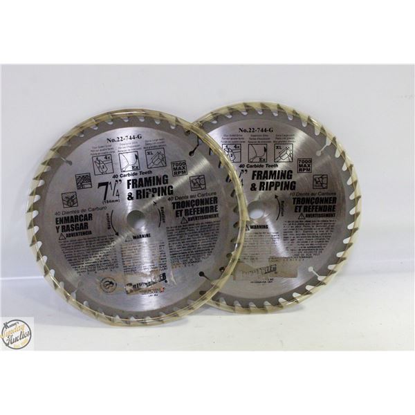 2 NEW GRIPMASTER 7 1/4" FRAMING & RIPPING