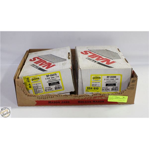 2 BOXES OF PRIMER STRIP NAILS 3 1/4& 2 3/8