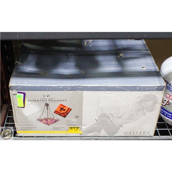 NEW THREE LIGHT INVERTED PENDANT LIGHT FIXTURE