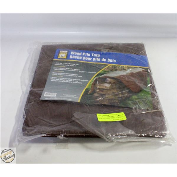 NEW WOOD PILE TARP 3 1/2 X 17'