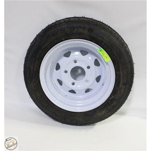 NEW 12.80-12 5BOLT TRAILER TIRE/RIM