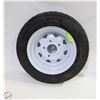 Image 1 : NEW 12.80-12 5BOLT TRAILER TIRE/RIM
