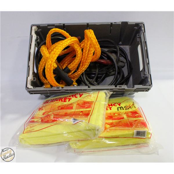 EMERGENCY BLANKET & TOWING ROPE
