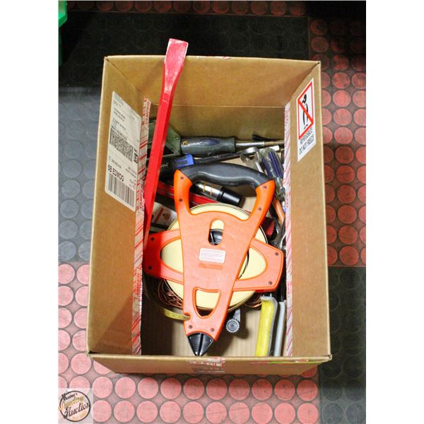 POLICE SEIZURE: BOX OF ASSORTED TOOLS