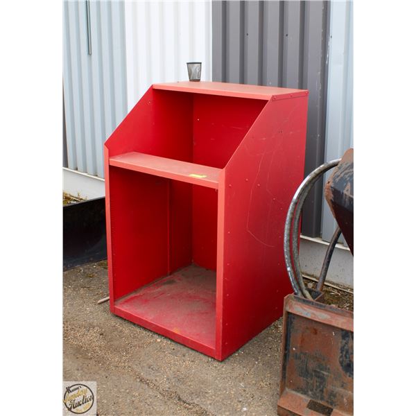 RED METAL COMMERCIAL GRADE STORAGE SHELF