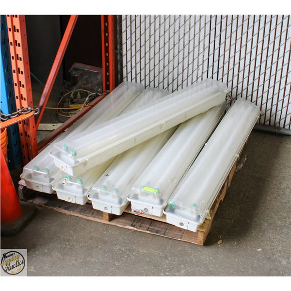 PALLET WITH 6 COLD START FLOURESCENT LIGHTS