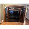 Image 1 : Entertainment stand two side cabinets and top part approximately 90 inches wide
