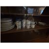 Image 4 : Wedgewood, silver copper designs, and other dishware in cabinet cabinet not included