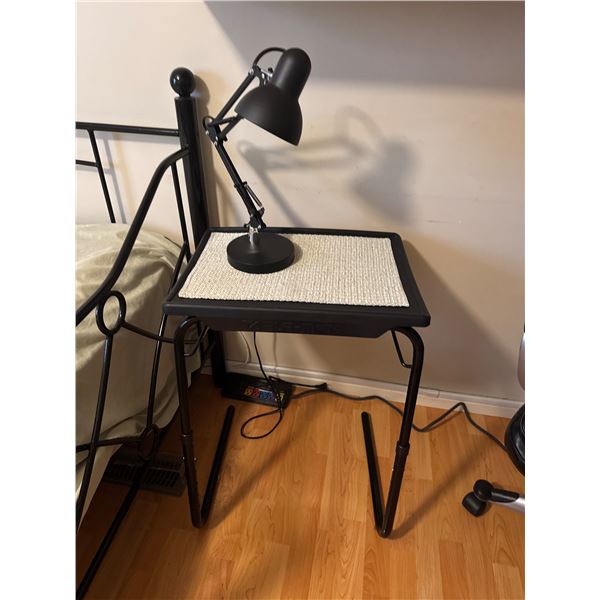 TV table with lamp