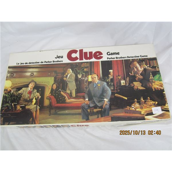 Vintage Clue Board Game Good Shape
