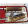 Image 5 : Set of Carving Knife and Fork with Sharpener with Bone Handels