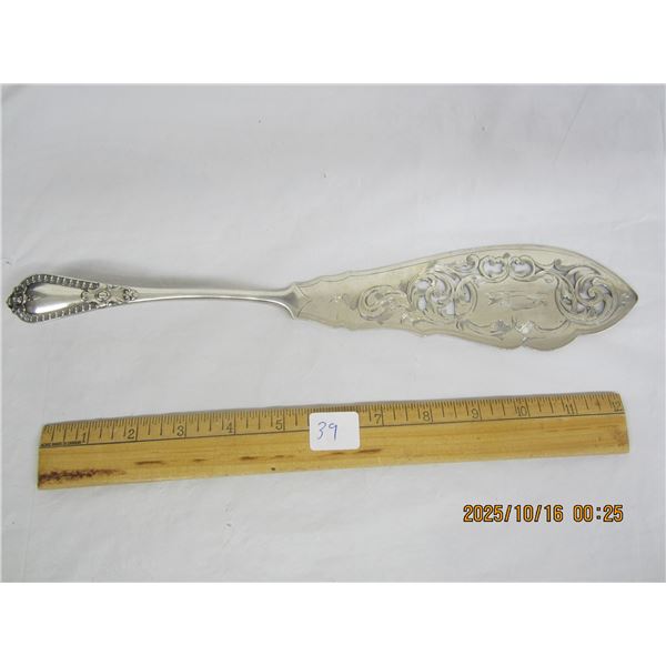 Antique Silver Plated Fish Fork Very Ornate
