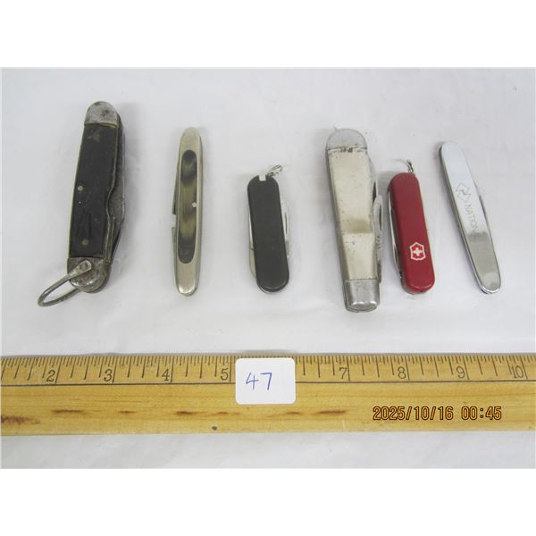 Lot of 6 Vintage Pocket Knifes