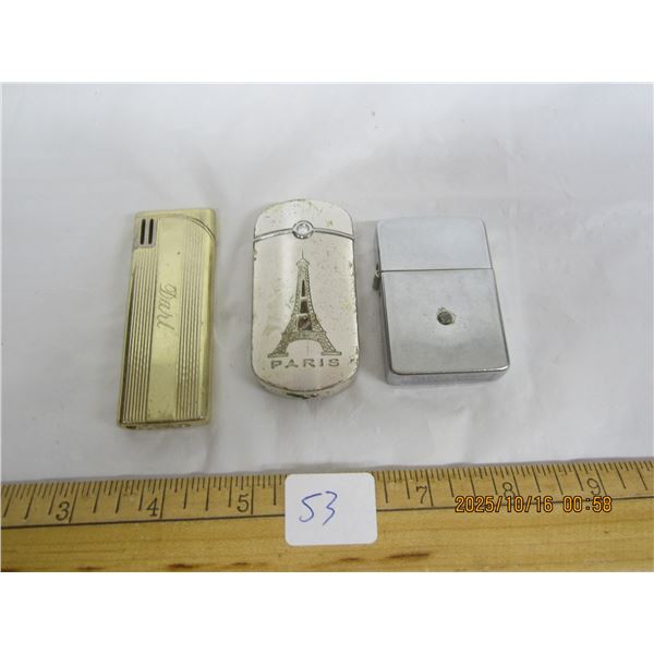 Lot of 3 Vintage Lighters
