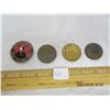 Image 1 : Lot of 4 Vintage Tokens