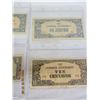 Image 4 : Lot of  5 Vintage Foreign Bills 4 From Japan WW2