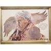 Image 2 : Native American Framed Print by Ray Senft 1983 Artist Signed 28x20 inches