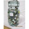Image 2 : Antique Atlas E-Z Seal Sealer Jar Full of Marbles