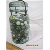 Image 4 : Antique Atlas E-Z Seal Sealer Jar Full of Marbles