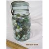 Image 5 : Antique Atlas E-Z Seal Sealer Jar Full of Marbles