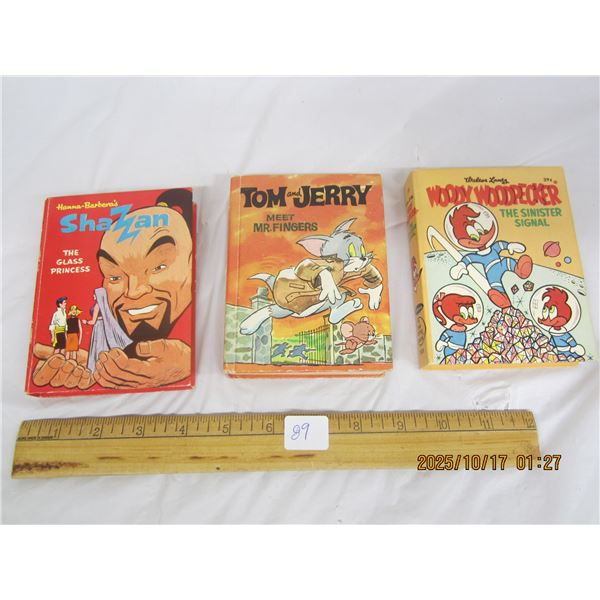 Lot of 3 Big Little in Good Shape Shazan , Tom and Jerry , Woody Wood Pecker 1960's