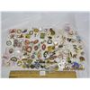 Image 1 : Lot of Vintage Pin Back Buttons Pins Mostly Hockey