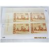 Image 1 : Corner Block of Canadian Stamps 50 Cent Grain Elevator MNH OG Never Used