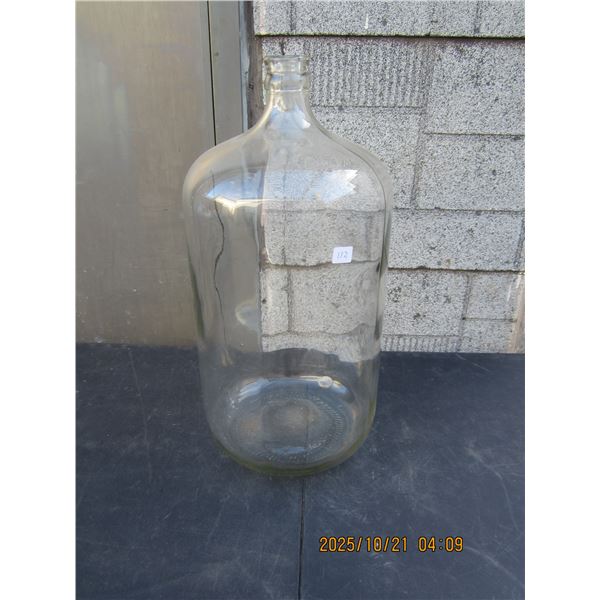 Antique Carboy Glass Bottle 21 inches Tall