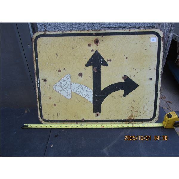 Vintage Heavy Metal Road Sign