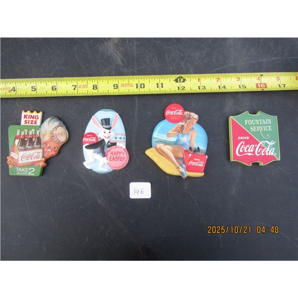 Lot of  4 Coca Cola Fridge Magnets
