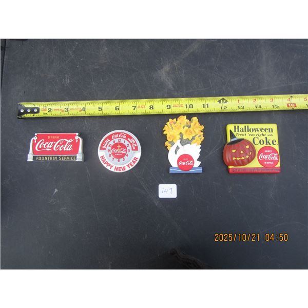 Lot of 4 Coca Cola Fridge  Magnets