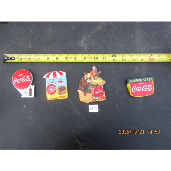 Lot of 4 Coca Cola Fridge Magnets