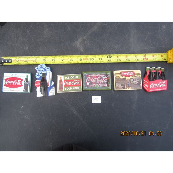 Lot of 6 Coca Cola Fridge Magnets