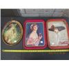 Image 1 : 3 Vintage Metal Coca Cola Trays with Ladies on Them