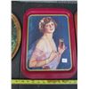 Image 3 : 3 Vintage Metal Coca Cola Trays with Ladies on Them