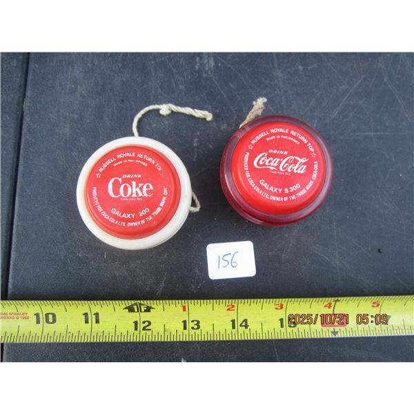 2 1980's Coca  Cola Yoyo's