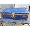 Image 1 : Antique Metal Trunk 34 inches Long 16 inches Deep 12 inches Tall