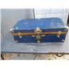 Image 1 : Antique Metal Trunk 28 inches Long 16 inches Deep 9 inches Tall