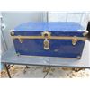 Image 1 : Antique Metal Trunk 30 inches Long 16 inches Deep 13 inches Tall