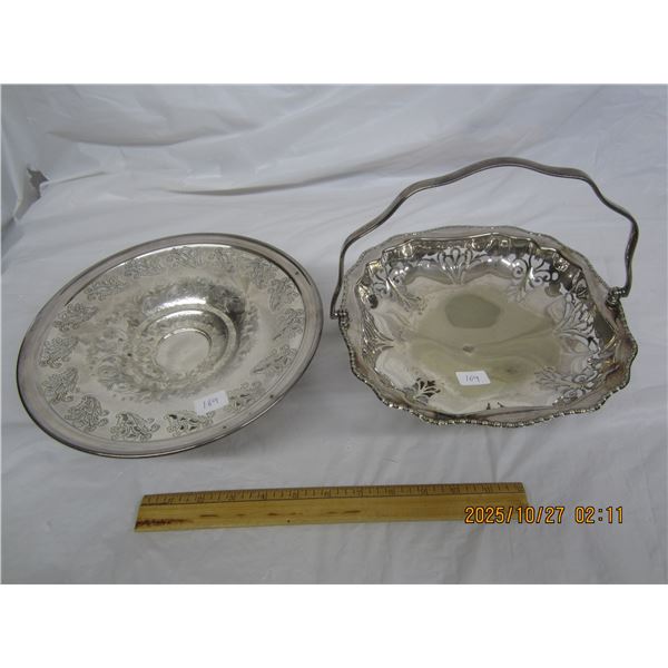 2 Silver Plated Baskets
